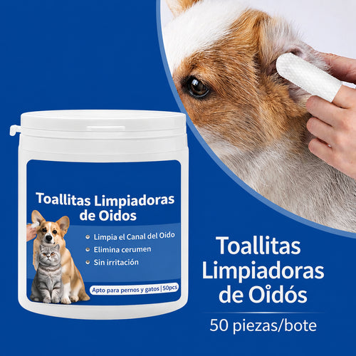 Toallitas Auditivas limpieza Macotas (50 Unidades)