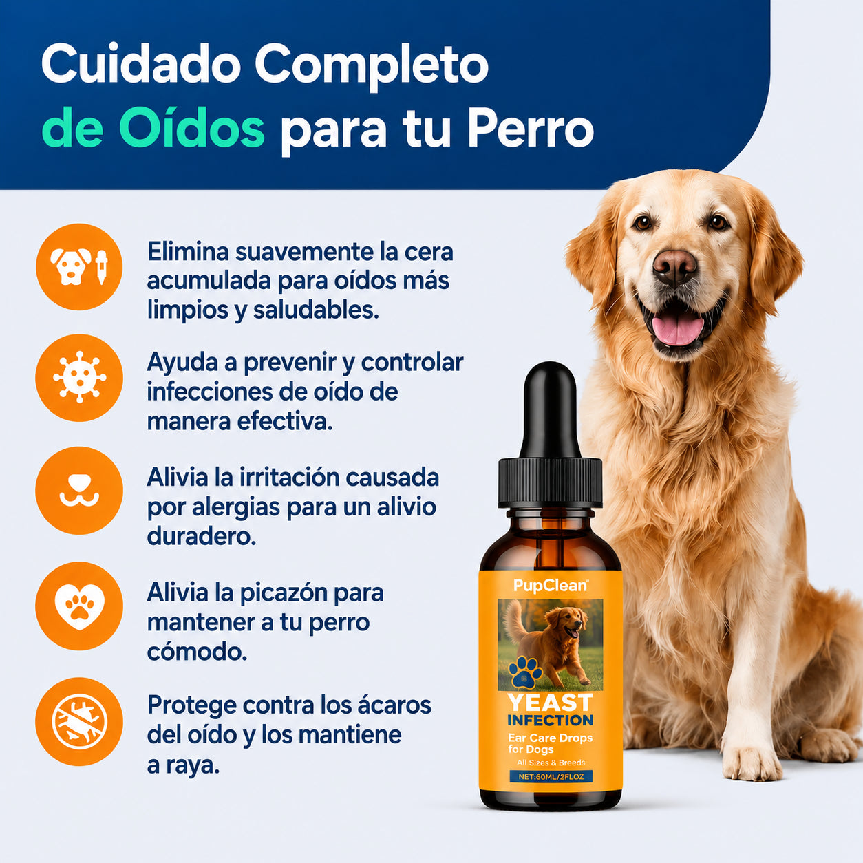 PupClean™ Orejas Limpias y Saludables